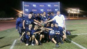 Division 1 Runner Up in State Jr. High Flag Football